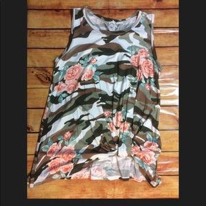 New-  Camouflage / Floral print , Tank Top Blouse